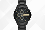 A|X Armani Exchange Men’s Chronograph Black Stainless Steel Watch (Model: AX2164)