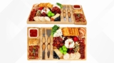 Elevate Your Hosting Game with the Easoger Bamboo Charcuterie Board Set